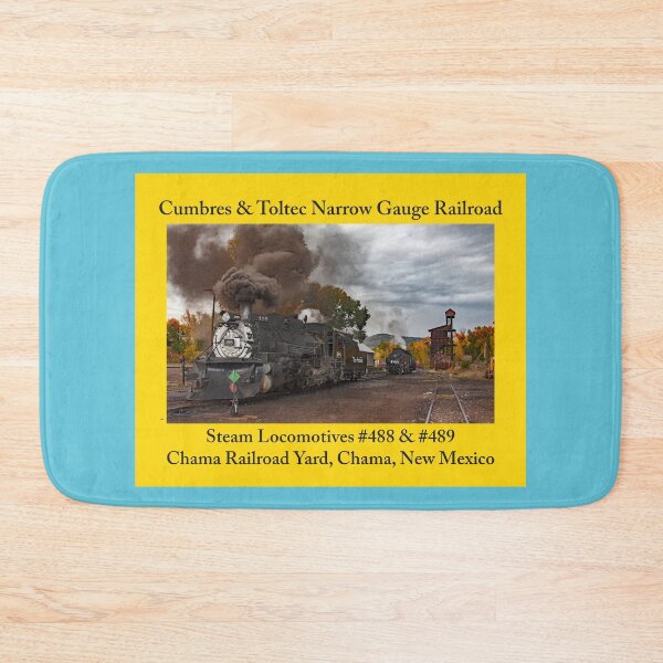 Item preview, Steam Trains As Home Decor: Stickers, Magnets, Desk Mats, Mouse Pads, Pillows, Totes, Mugs, Wall Art, Comforters, Shower Curtains, Clocks, Art Prints, Throw Blankets, Bath Mats, Jigsaw Puzzles & More designed and sold by MoreEZUSA-Here.