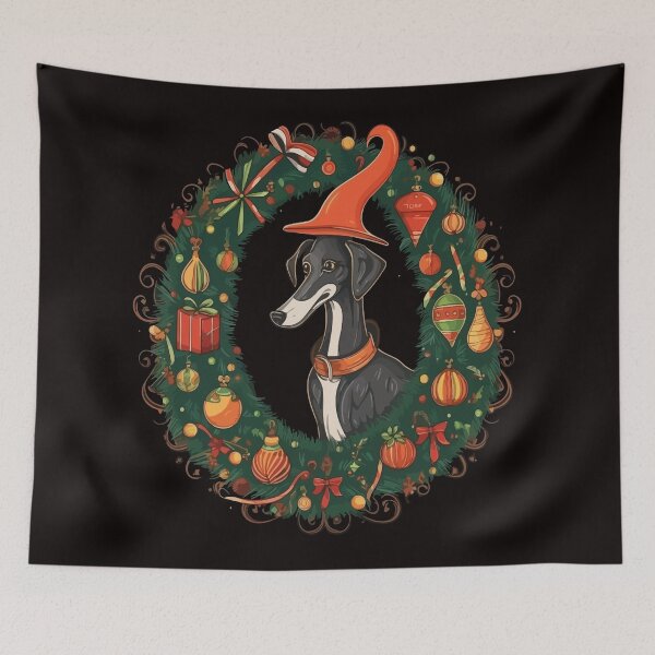 Item preview, Christmas Greyhound designed and sold by creativellashop.
