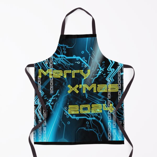 Item preview, Merry X'Mas 2024 Digital Circuit Blue designed and sold by ShioriArt Design.