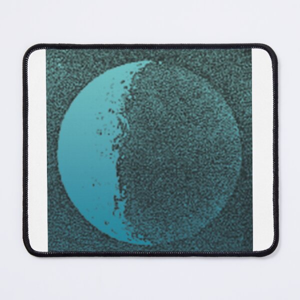 Item preview, Black Moon Shadow blue green-aqua gradient on black designed and sold by mariahmcmo.