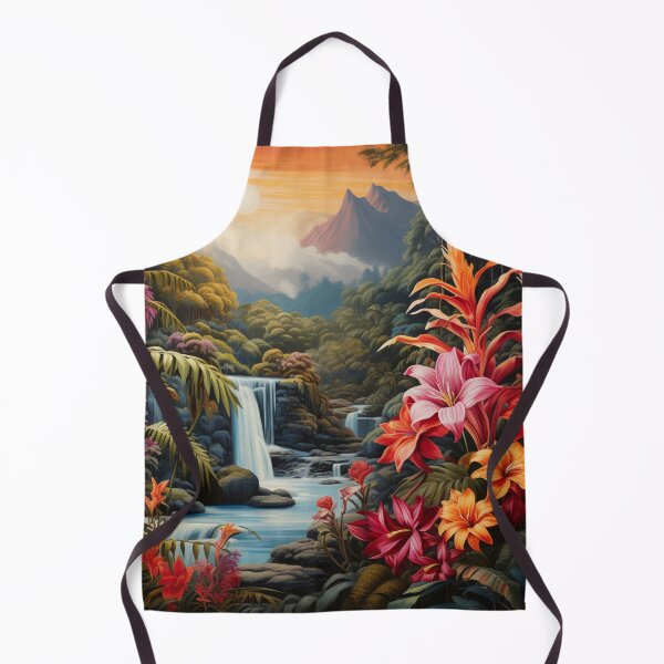 Item preview, Waterfall and Tropical Plants designed and sold by Myra365Art.
