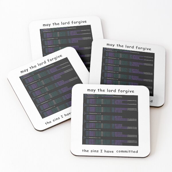 Item preview, Cursed Code "may the lord forgive the sins I have committed" meme designed and sold by Rainy-Racoon.