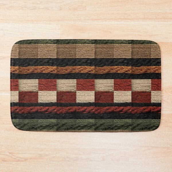 Item preview, Antique multicolor pattern antique rope texture country style designed and sold by Carlos Gudino.