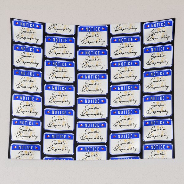 Item preview, NOTICE:  Sparkle Responsibly - funny glitter warning signs designed and sold by DesignsFromTW-S.