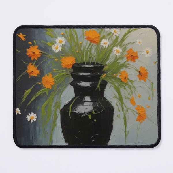 Artikelvorschau, Schwarze Vase und Blumen entworfen und verkauft von kultomatic.