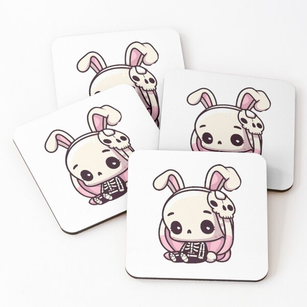 Item preview, Cute skeleton with bunny ears designed and sold by Wxjtecki.