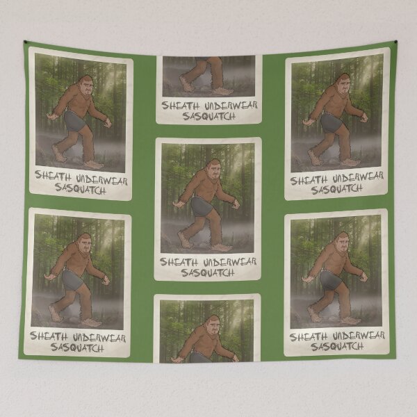 Item preview, ShanevGillis sasquatch bigfoot in the woods vintage retro designed and sold by ThisIsNotNew.