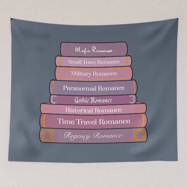 Item preview, Romance Book Types - Blue Background designed and sold by Thelunarwoodco.
