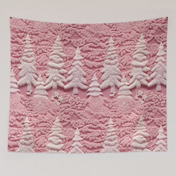 Item preview, Funny Pink Chrismas Trees Knitted Pattern designed and sold by SecretDicer.
