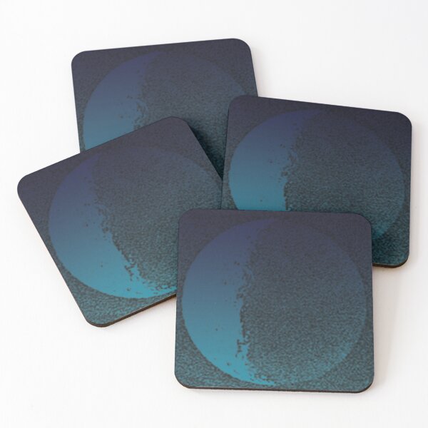 Item preview, Black Moon Shadow blue violet - blue green gradient on black designed and sold by mariahmcmo.