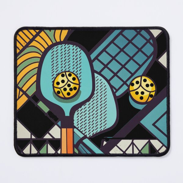 Item preview, Cool Pickleball Paddles and balls and Net Abstract Art designed and sold by Nature's Fancy.