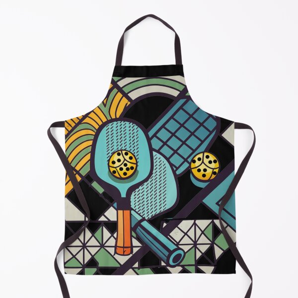 Item preview, Cool Pickleball Paddles and balls and Net Abstract Art designed and sold by Nature's Fancy.