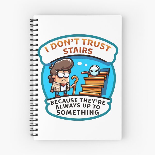 Item preview, I Don't Trust Stairs - Humorous Pun Sticker designed and sold by RyanBelandres.