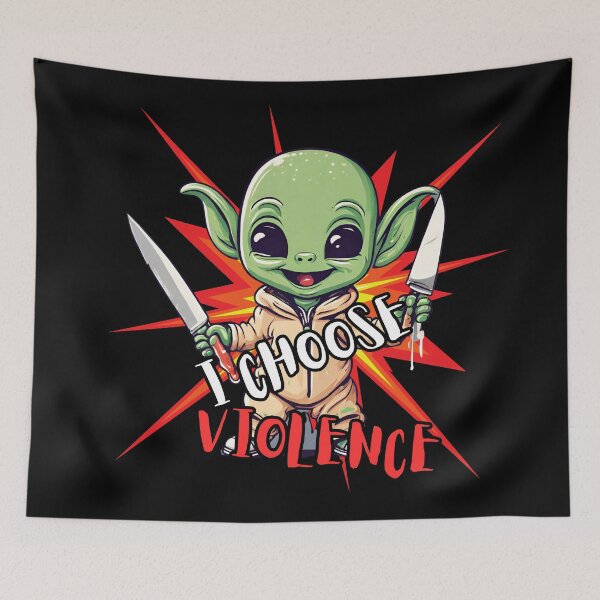Item preview, Baby Alien Choosing Violence designed and sold by CosmicVenture.