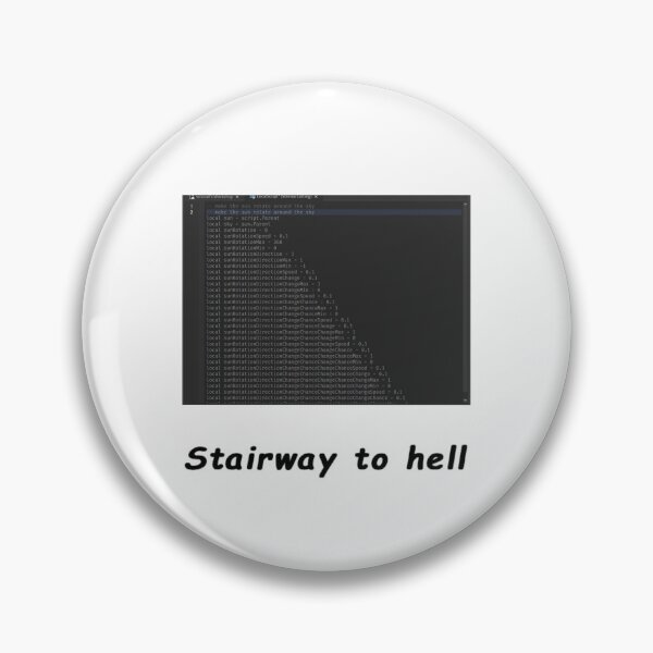 Item preview, Cursed Code "Stairway to hell" meme designed and sold by Rainy-Racoon.
