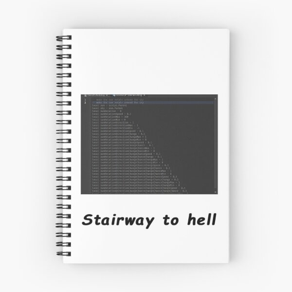 Item preview, Cursed Code "Stairway to hell" meme designed and sold by Rainy-Racoon.