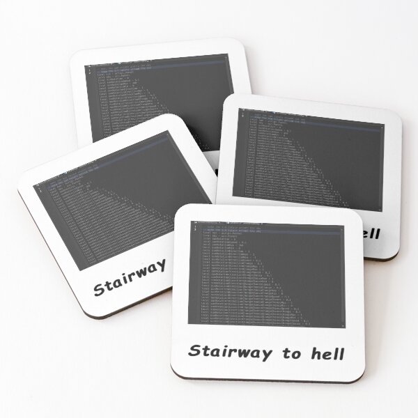 Item preview, Cursed Code "Stairway to hell" meme designed and sold by Rainy-Racoon.