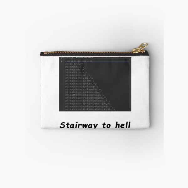 Item preview, Cursed Code "Stairway to hell" meme designed and sold by Rainy-Racoon.