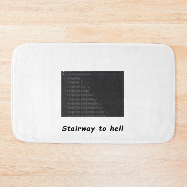 Item preview, Cursed Code "Stairway to hell" meme designed and sold by Rainy-Racoon.
