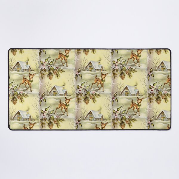 Item preview, Retro happy holidays with house and deer designed and sold by aapshop.