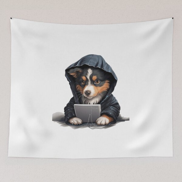 Artikelvorschau, Hund mit einem Tablet entworfen und verkauft von Gilpro Designs.