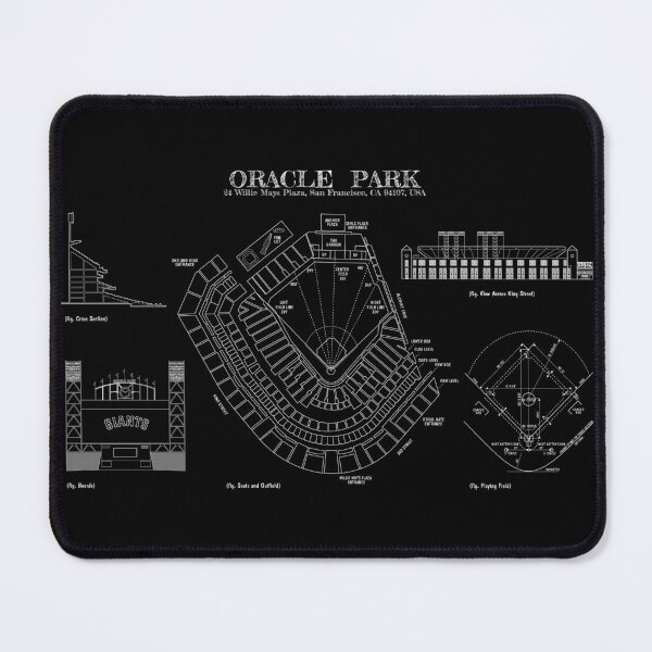 Item preview, Oracle Park - (White Stencil-No Background) designed and sold by BGALAXY.