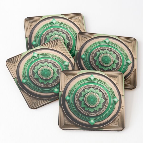 Item preview, Tranquil Zen Mandala - Green Serenity for Meditation designed and sold by SpiritualManda.