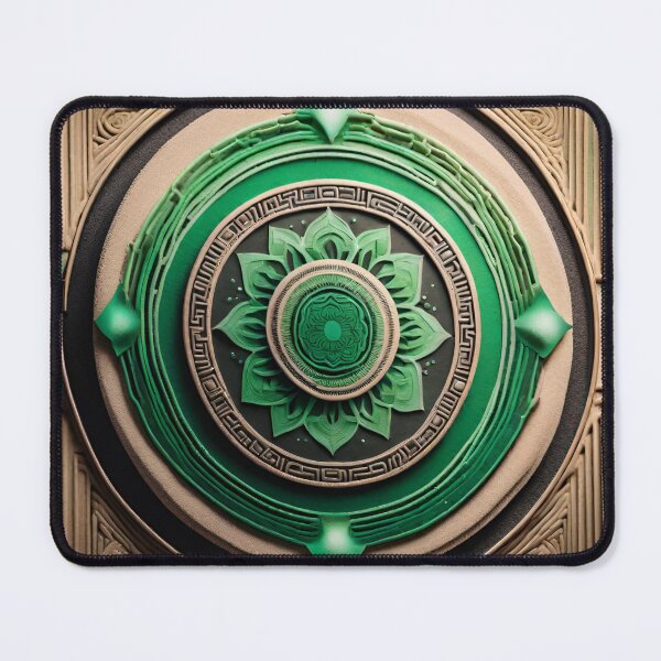 Item preview, Tranquil Zen Mandala - Green Serenity for Meditation designed and sold by SpiritualManda.