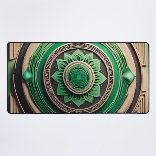 Item preview, Tranquil Zen Mandala - Green Serenity for Meditation designed and sold by SpiritualManda.