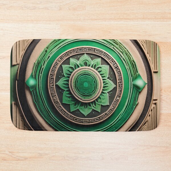 Item preview, Tranquil Zen Mandala - Green Serenity for Meditation designed and sold by SpiritualManda.