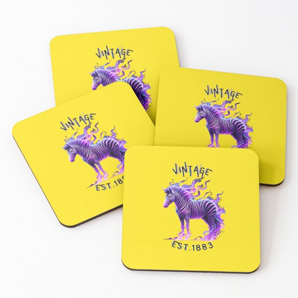 Item preview, Vintage Est. 1883 - Neon Purple Smoke Quagga designed and sold by Matt's Artificial Nature.