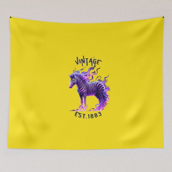 Item preview, Vintage Est. 1883 - Neon Purple Smoke Quagga designed and sold by Matt's Artificial Nature.