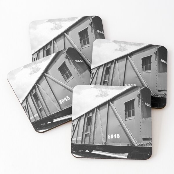 Item preview, Illinois Central 8045 Caboose Black And White designed and sold by LisaWootenPhoto.