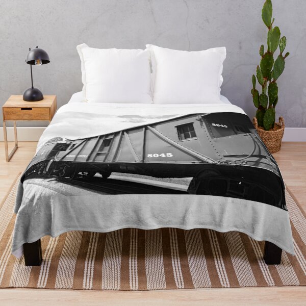 Item preview, Illinois Central 8045 Caboose Black And White designed and sold by LisaWootenPhoto.