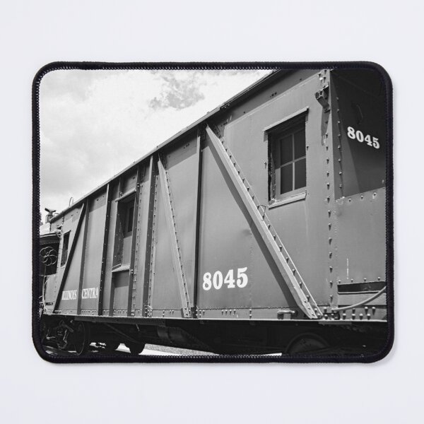 Item preview, Illinois Central 8045 Caboose Black And White designed and sold by LisaWootenPhoto.