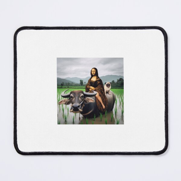 Item preview, Monalisa riding baffalo designed and sold by Nuipreecha2519.