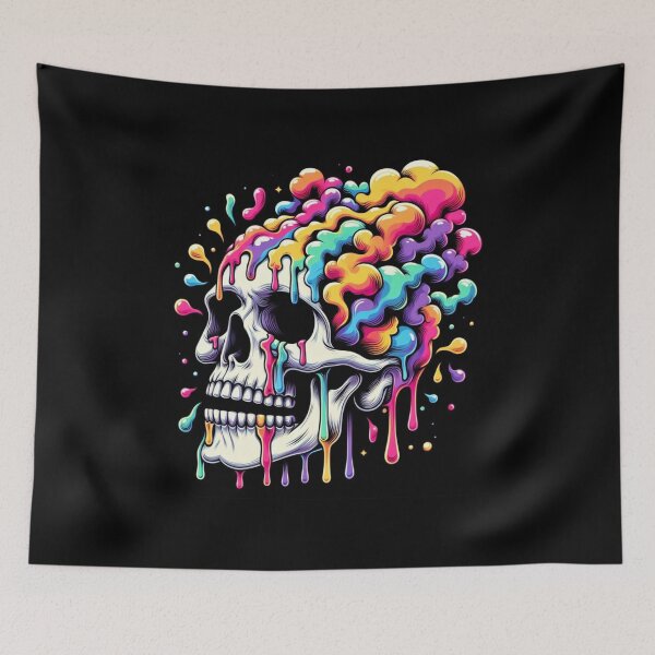 Item preview, Skull dripping vibrantly designed and sold by Jmacc123.
