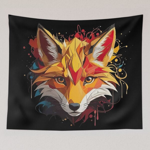 Item preview, Cute Colorful Fox in Low Poly Style designed and sold by MindSmith.