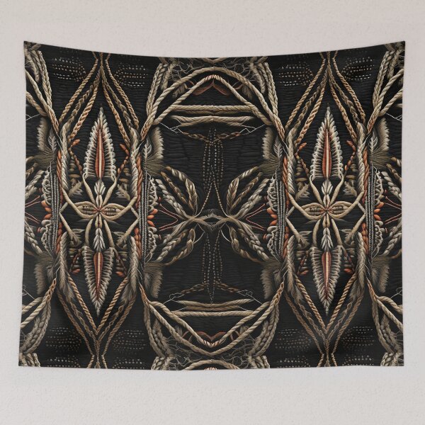 Item preview, ancestral fabric Rope antique Shield in rustic texture country vintage style designed and sold by Carlos Gudino.