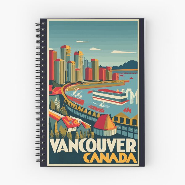 Item preview, A Vintage Travel Art of Vancouver - Canada  designed and sold by GoodOldVintage.