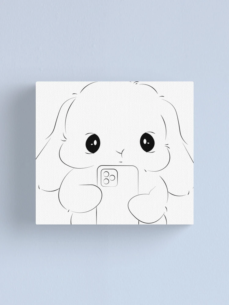 Thumbnail 1 of 3, Canvas Print, Cute Rabbit designed and sold by iconking.