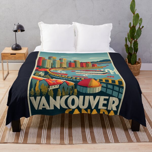 Item preview, A Vintage Travel Art of Vancouver - Canada designed and sold by GoodOldVintage.