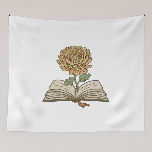 Item preview, Flowers Growing From Book | Yellow Chrysanthemum designed and sold by CircinusStore.