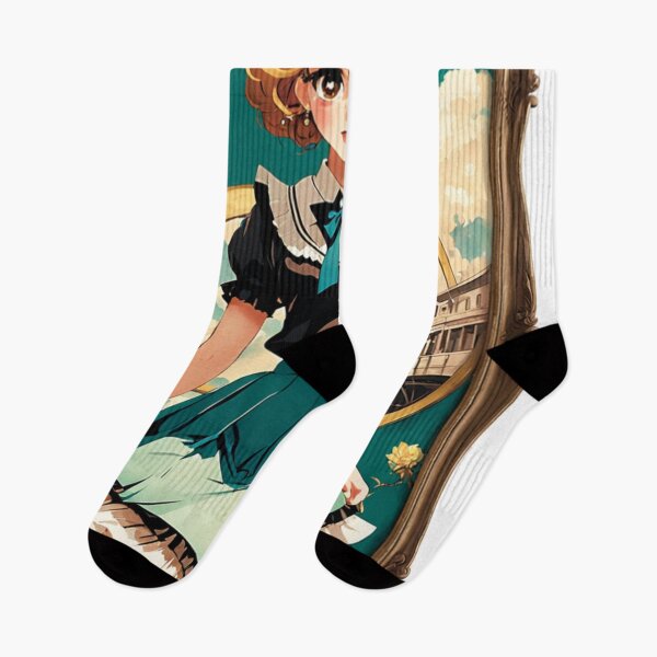 Item preview, Beautiful Cute and Sexy New Japanese Anime Girl Character in Sakimichan Retro Art Displayed in Vintage-style Aged Screen Print Movie Poster designed and sold by Butler in the Home.