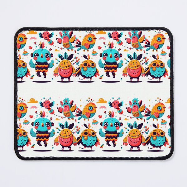 Item preview, Playful Palette: Whimsical Cartoon Characters in Vibrant Colors designed and sold by TextileTrove.