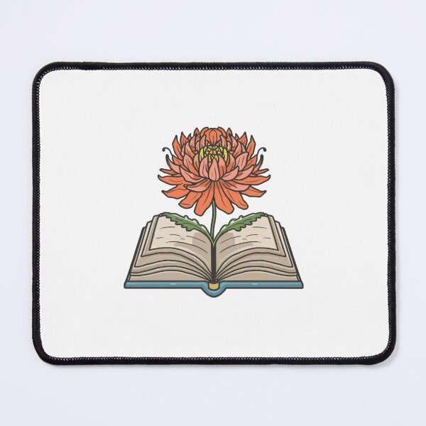 Item preview, Flowers Growing From Book | Orange Chrysanthemum designed and sold by CircinusStore.