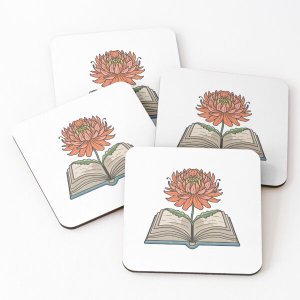Item preview, Flowers Growing From Book | Orange Chrysanthemum designed and sold by CircinusStore.