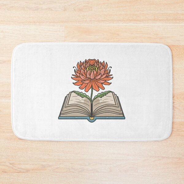 Item preview, Flowers Growing From Book | Orange Chrysanthemum designed and sold by CircinusStore.