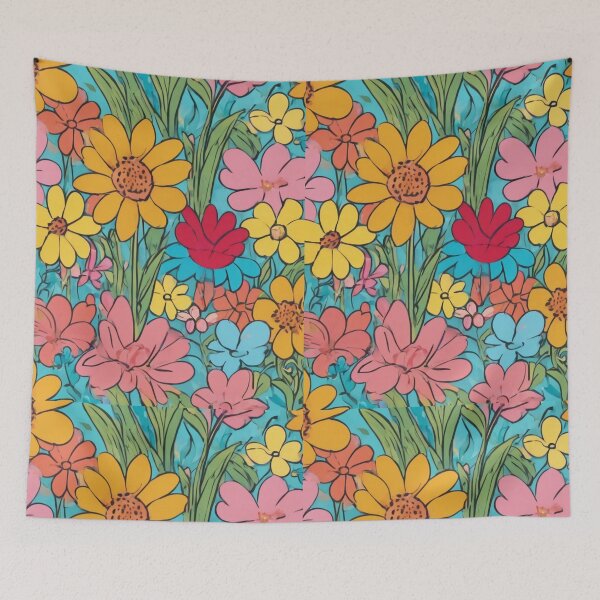 Item preview, Flowers aesthetic drawing Design designed and sold by Corazo.