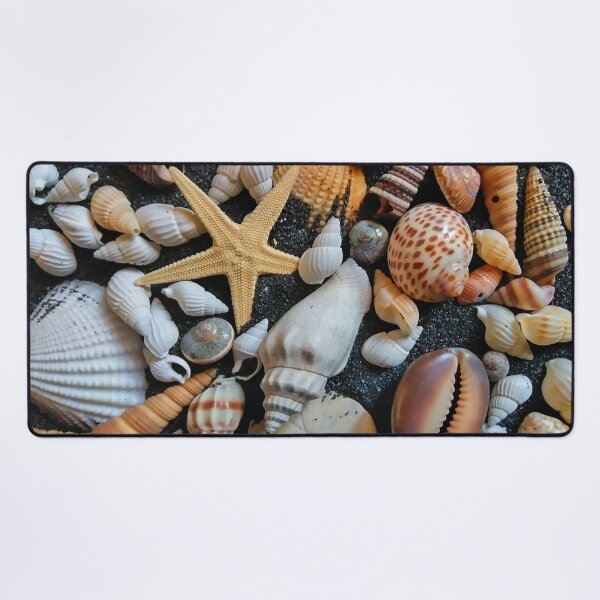 Item preview, Starfish and Shells in Black Sand designed and sold by Tree45.